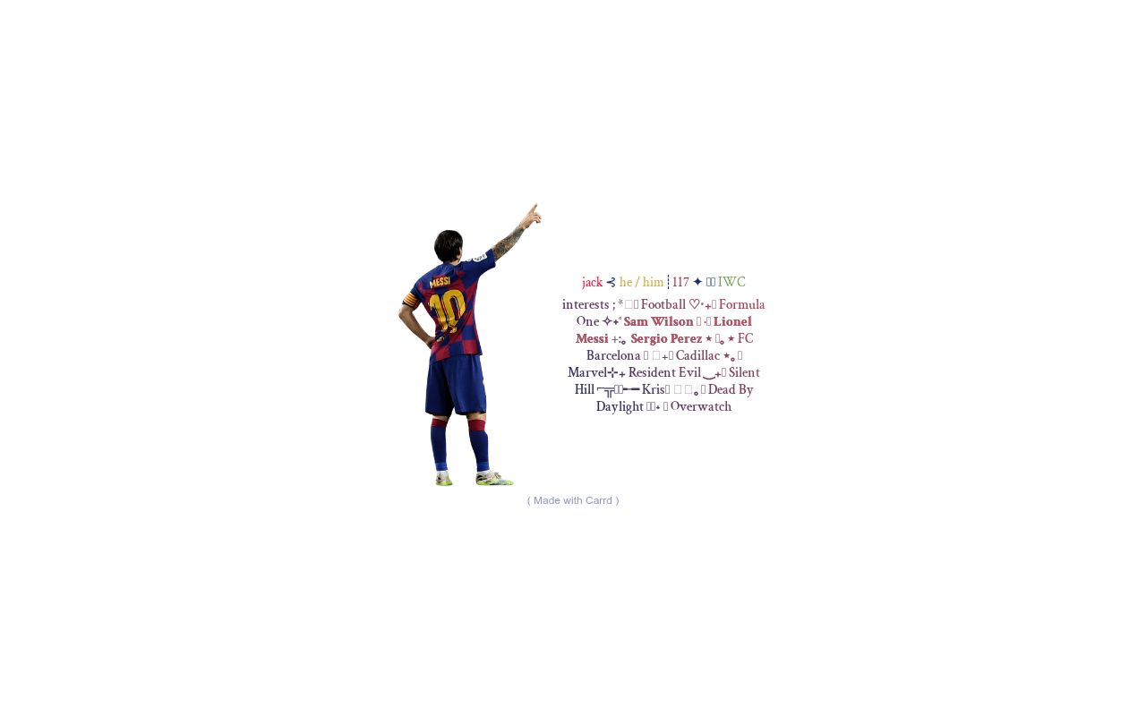 Carrd profile picture for @messi